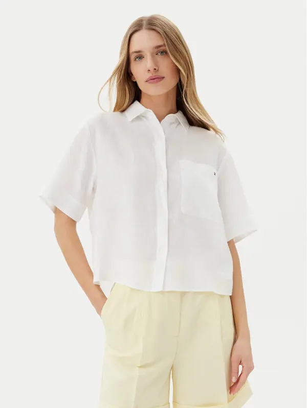 Tommy Hilfiger Tommy Hilfiger Košulja WW0WW44720 Bijela Relaxed Fit