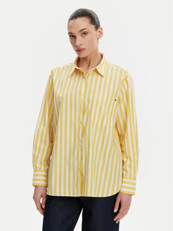 Tommy Hilfiger Tommy Hilfiger Košulja WW0WW45612 Žuta Relaxed Fit