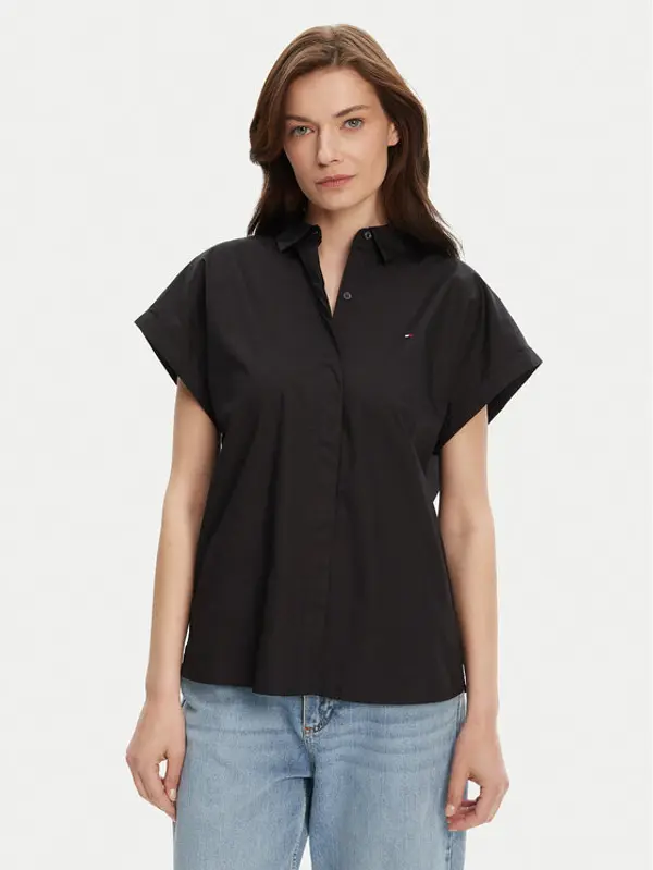 Tommy Hilfiger Tommy Hilfiger Košulja WW0WW45897 Crna Relaxed Fit
