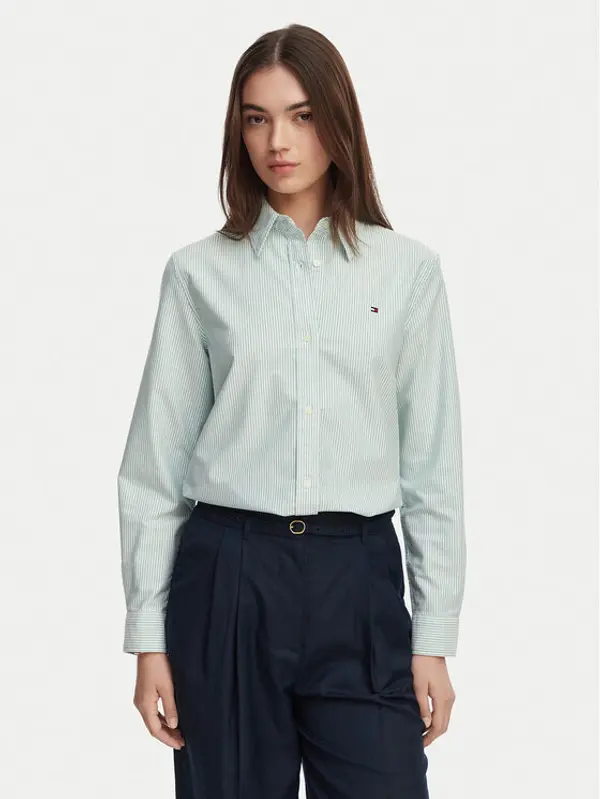 Tommy Hilfiger Tommy Hilfiger Košulja WW0WW46111 Svijetlo zelena Relaxed Fit