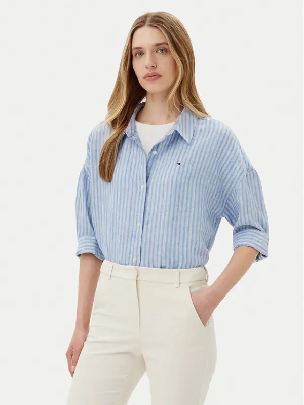 Tommy Hilfiger Tommy Hilfiger Košulja WW0WW46169 Plava Loose Fit