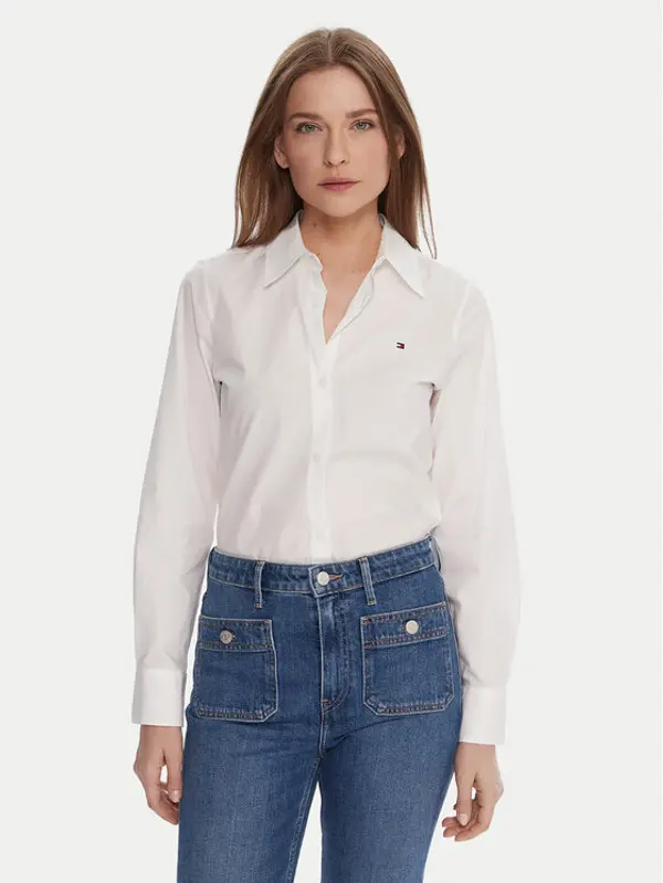 Tommy Hilfiger Tommy Hilfiger Košulja WW0WW47169 Bijela Regular Fit