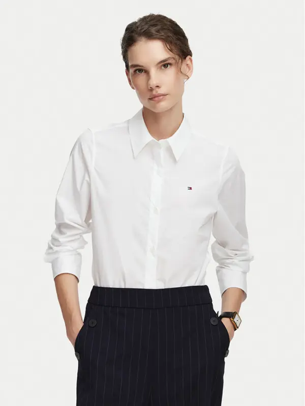 Tommy Hilfiger Tommy Hilfiger Košulja WW0WW47169 Bijela Regular Fit