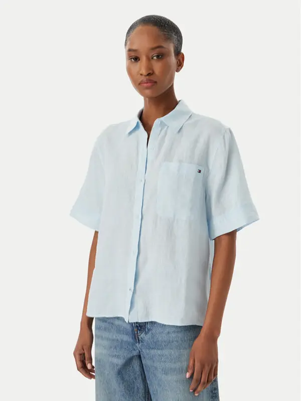 Tommy Hilfiger Tommy Hilfiger Košulja WW0WW48925 Svijetlo plava Relaxed Fit