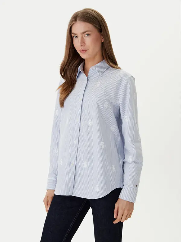 Tommy Hilfiger Tommy Hilfiger Košulja WW0WW49386 Svijetloplava Relaxed Fit