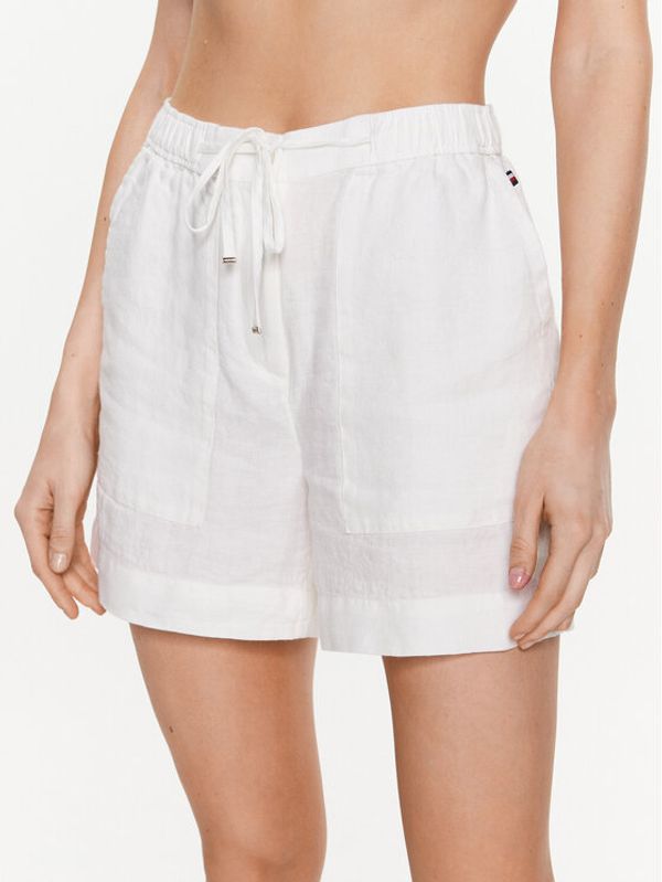 Tommy Hilfiger Tommy Hilfiger Kratke hlače Casual WW0WW37768 Écru Relaxed Fit