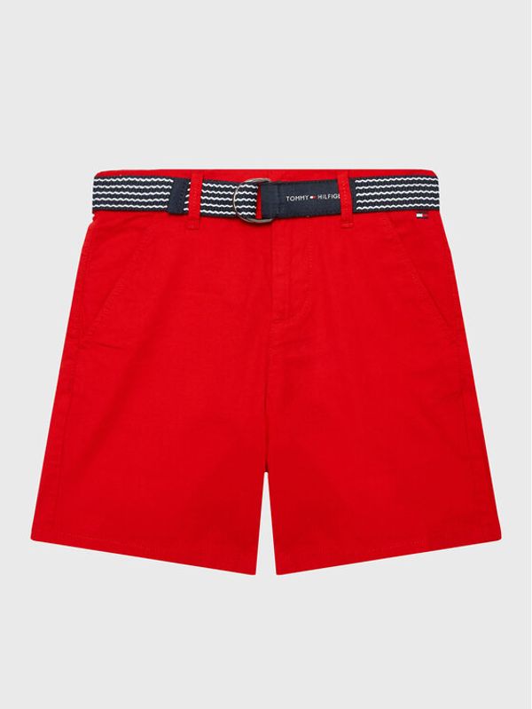 Tommy Hilfiger Tommy Hilfiger Kratke hlače Essential KB0KB08127 D Crvena Slim Fit