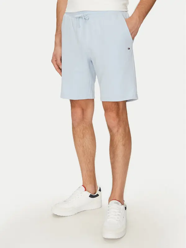 Tommy Hilfiger Tommy Hilfiger Kratke hlače Essential Terry Sweatshort MW0MW37240 Svijetloplava Regular Fit