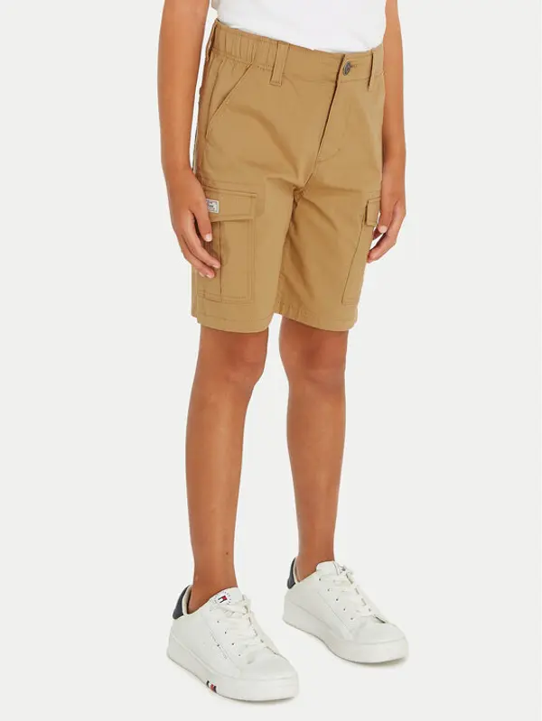 Tommy Hilfiger Tommy Hilfiger Kratke hlače KB0KB08799 Bež Straight Fit