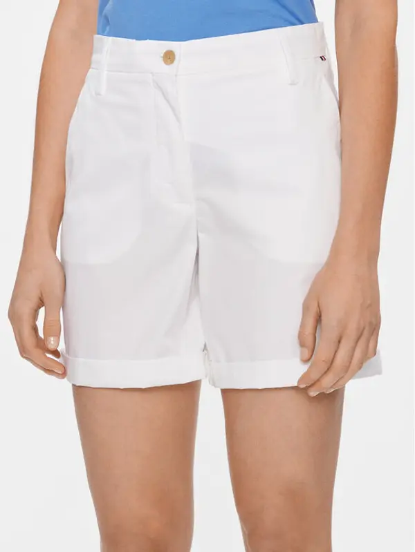 Tommy Hilfiger Tommy Hilfiger Kratke hlače WW0WW41769 Bijela Regular Fit
