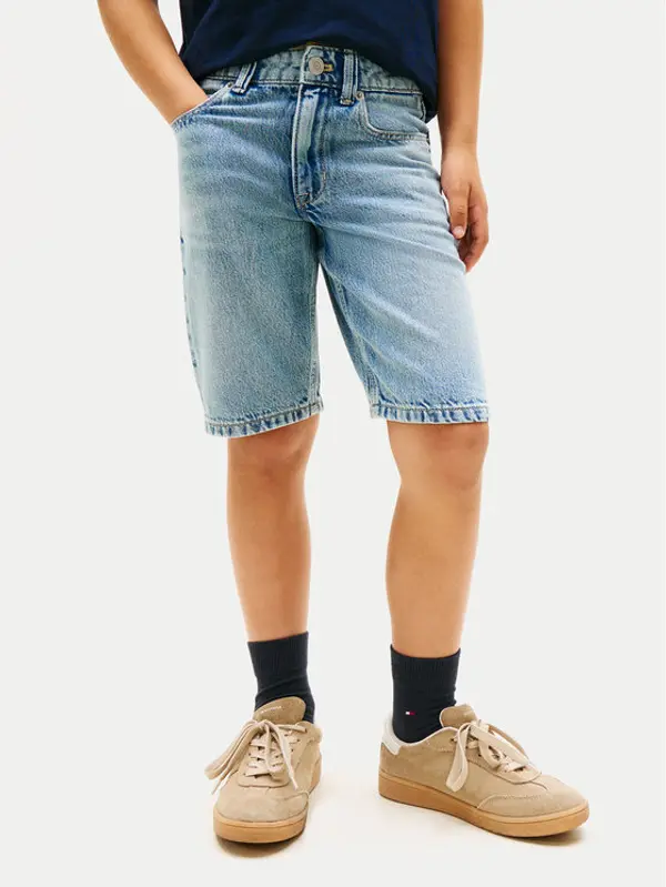 Tommy Hilfiger Tommy Hilfiger Kratke traperice KB0KB10237 Plava Straight Leg
