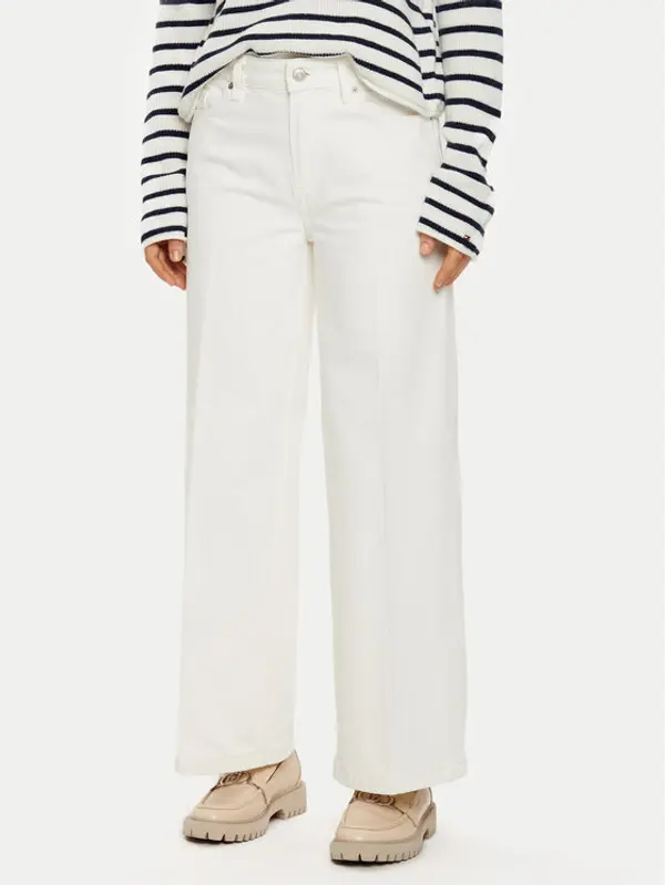 Tommy Hilfiger Tommy Hilfiger Kulot WW0WW44330 Bijela Regular Fit