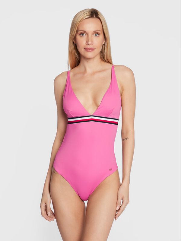 Tommy Hilfiger Tommy Hilfiger Kupaći kostim Plunge-Rp UW0UW02700 Ružičasta
