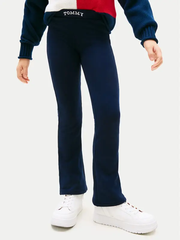 Tommy Hilfiger Tommy Hilfiger Leggings Foil KG0KG08980 Tamnoplava Slim Fit