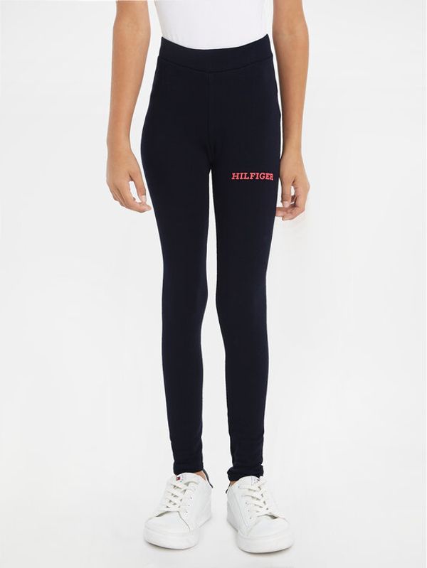 Tommy Hilfiger Tommy Hilfiger Leggings Monotype KG0KG07880 M Tamnoplava Slim Fit