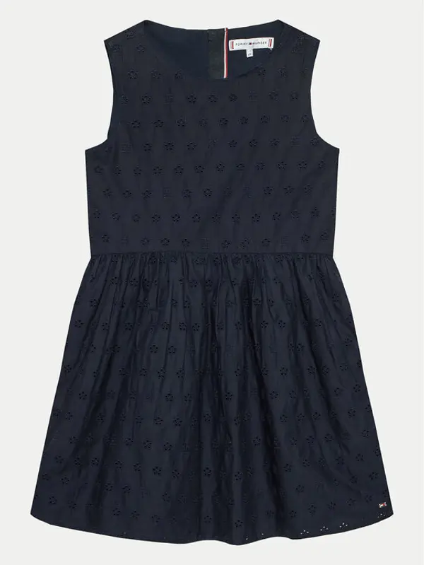 Tommy Hilfiger Tommy Hilfiger Ljetna haljina Anglaise KG0KG07931 D Tamnoplava Regular Fit
