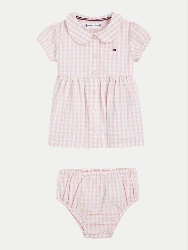 Tommy Hilfiger Tommy Hilfiger Ljetna haljina Gingham KN0KN01802 Ružičasta Regular Fit