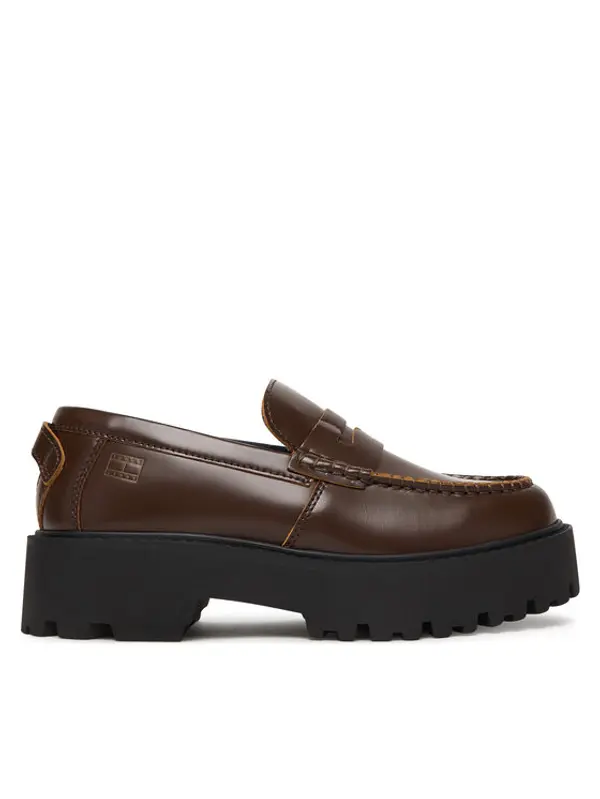 Tommy Hilfiger Tommy Hilfiger Loaferice Archive '01 Leather Loafer EN0EN03022 Smeđa