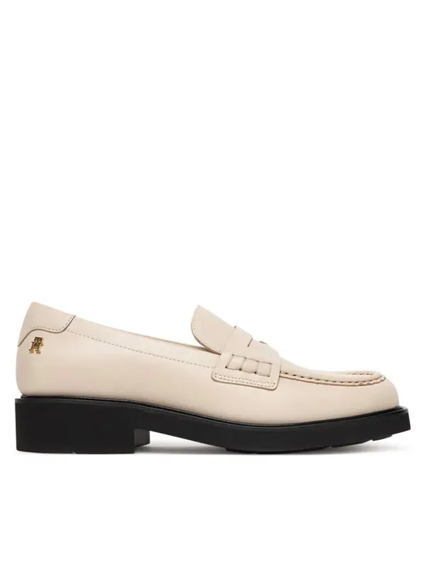 Tommy Hilfiger Tommy Hilfiger Loaferice Elettra Penny Leather FW0FW09360 Écru