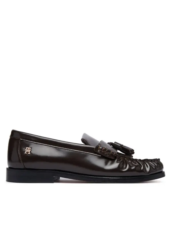 Tommy Hilfiger Tommy Hilfiger Loaferice Tassel Abrasivato FW0FW09460 Tamno smeđa