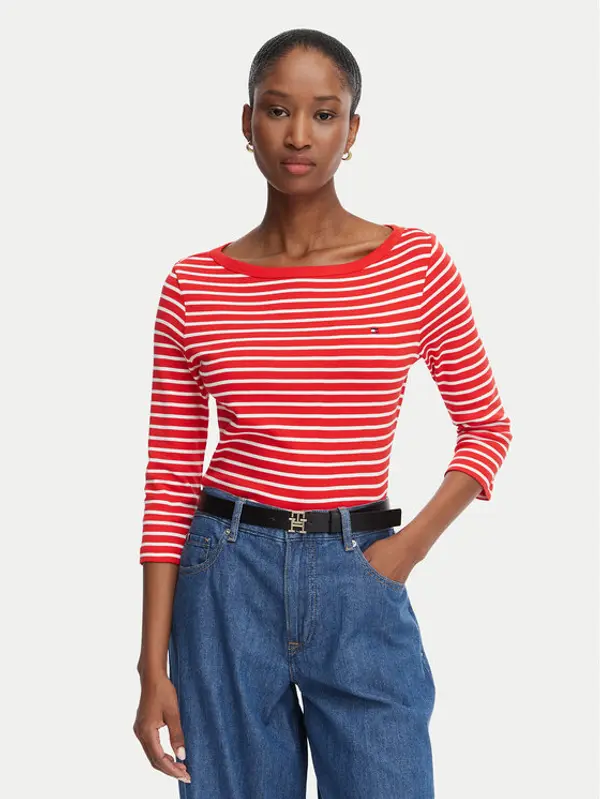 Tommy Hilfiger Tommy Hilfiger Majica Cody Boat-Nk WW0WW49928 Bijela Regular Fit