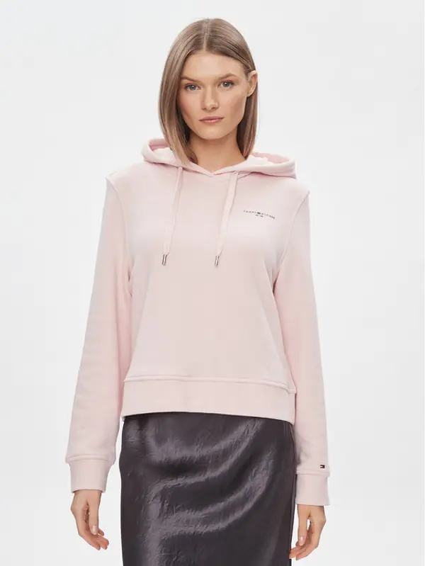Tommy Hilfiger Tommy Hilfiger Majica dugih rukava 1985 WW0WW40274 Ružičasta Relaxed Fit
