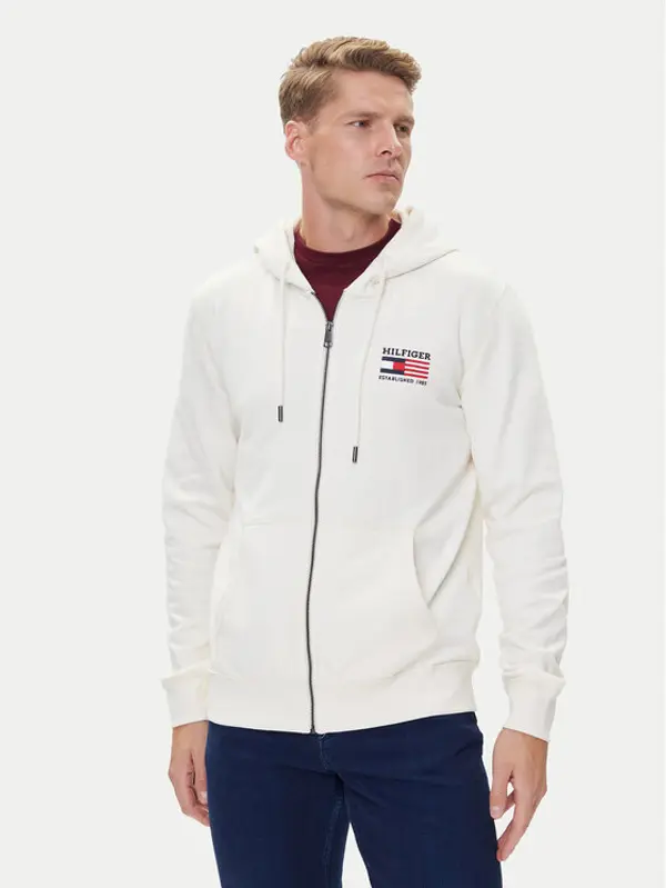 Tommy Hilfiger Tommy Hilfiger Majica dugih rukava American MW0MW39691 Écru Regular Fit