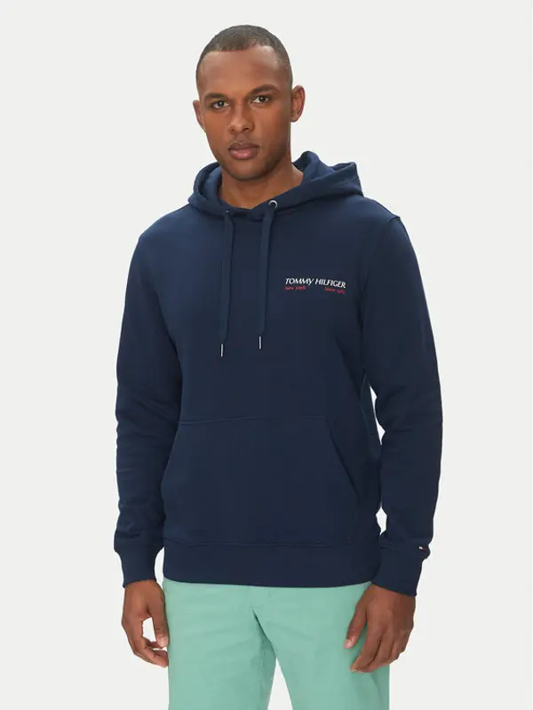 Tommy Hilfiger Tommy Hilfiger Majica dugih rukava Color Photo MW0MW39151 Tamnoplava Regular Fit