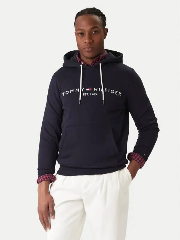 Tommy Hilfiger Tommy Hilfiger Majica dugih rukava Core Logo MW0MW10752 Tamnoplava Regular Fit