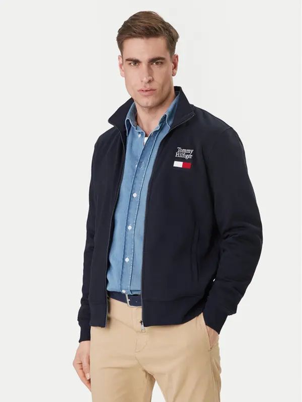 Tommy Hilfiger Tommy Hilfiger Majica dugih rukava Embro MW0MW42466 Tamnoplava Regular Fit