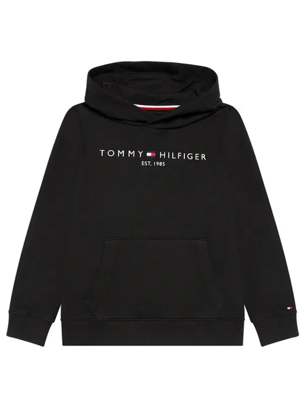 Tommy Hilfiger Tommy Hilfiger Majica dugih rukava Essential Hoody KS0KS00213 Crna Regular Fit