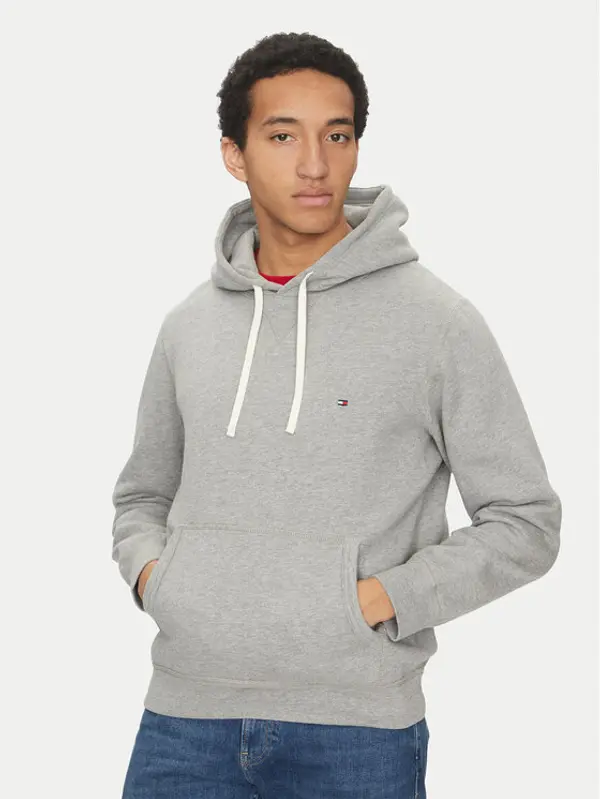 Tommy Hilfiger Tommy Hilfiger Majica dugih rukava Essential MW0MW37230 Siva Regular Fit