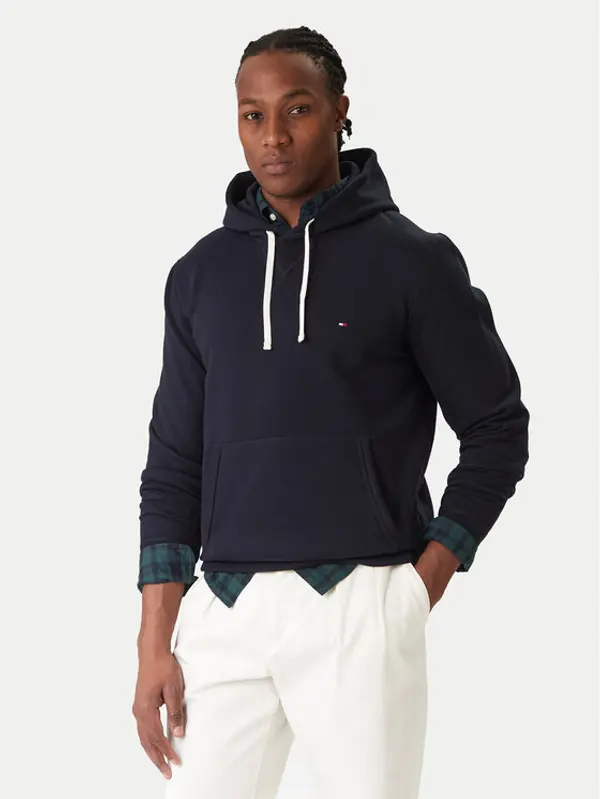 Tommy Hilfiger Tommy Hilfiger Majica dugih rukava Essential MW0MW37230 Tamnoplava Regular Fit