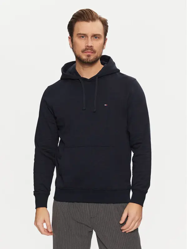 Tommy Hilfiger Tommy Hilfiger Majica dugih rukava Essential MW0MW37235 Tamnoplava Regular Fit