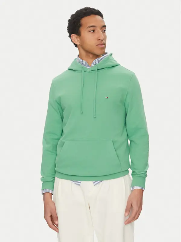 Tommy Hilfiger Tommy Hilfiger Majica dugih rukava Essential MW0MW37235 Zelena Regular Fit