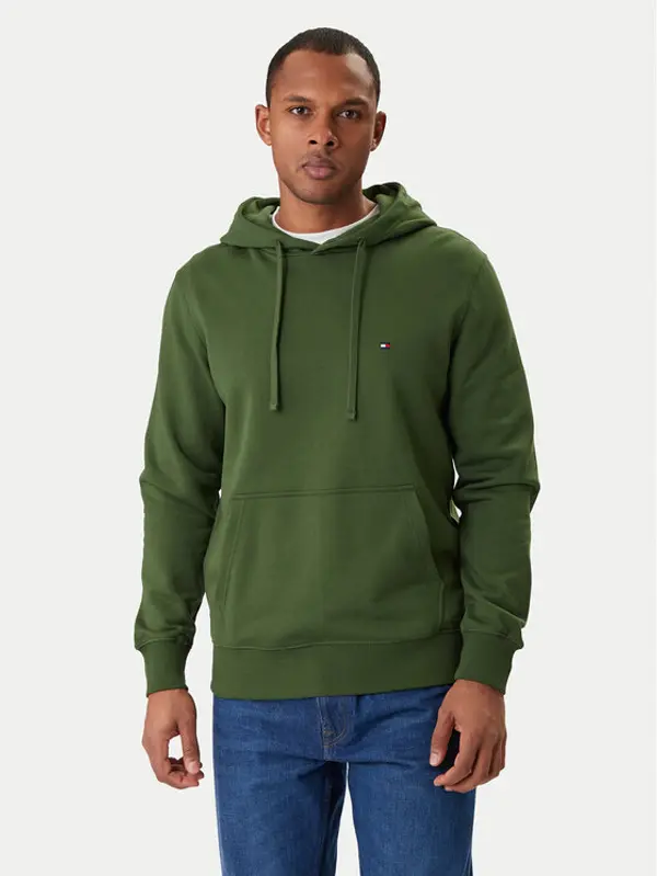 Tommy Hilfiger Tommy Hilfiger Majica dugih rukava Essential MW0MW37235 Zelena Regular Fit