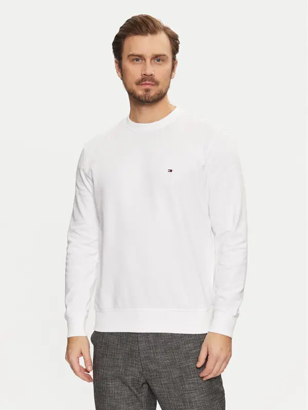 Tommy Hilfiger Tommy Hilfiger Majica dugih rukava Essential MW0MW37237 Bijela Regular Fit