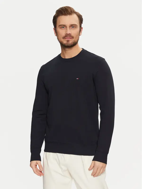 Tommy Hilfiger Tommy Hilfiger Majica dugih rukava Essential MW0MW37237 Tamnoplava Regular Fit