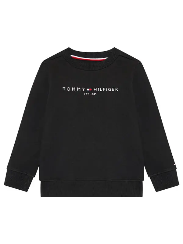 Tommy Hilfiger Tommy Hilfiger Majica dugih rukava Essential Sweatshirt KS0KS00212 Crna Regular Fit