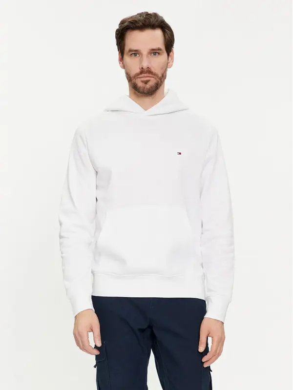 Tommy Hilfiger Tommy Hilfiger Majica dugih rukava Flag Logo MW0MW34266 Bijela Regular Fit