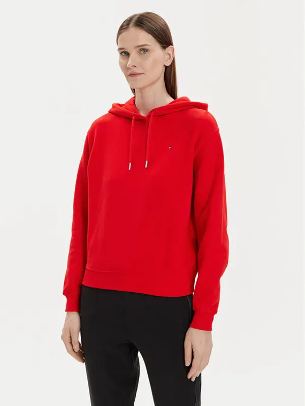 Tommy Hilfiger Tommy Hilfiger Majica dugih rukava Flag WW0WW41245 Crvena Relaxed Fit