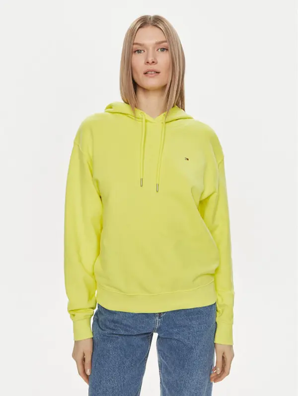 Tommy Hilfiger Tommy Hilfiger Majica dugih rukava Flag WW0WW41245 Žuta Regular Fit