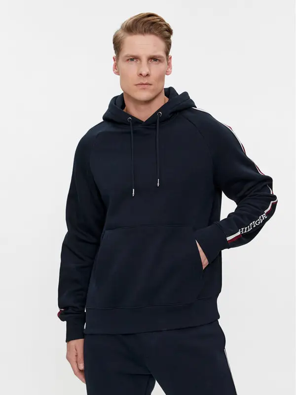 Tommy Hilfiger Tommy Hilfiger Majica dugih rukava Global Stripe MW0MW33659 Tamnoplava Regular Fit