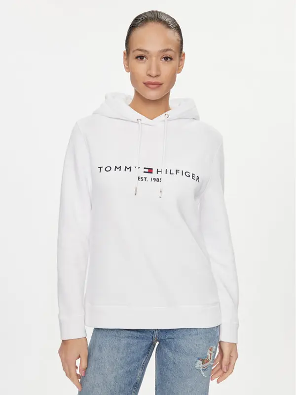 Tommy Hilfiger Tommy Hilfiger Majica dugih rukava Heritage WW0WW31998 Bijela Regular Fit