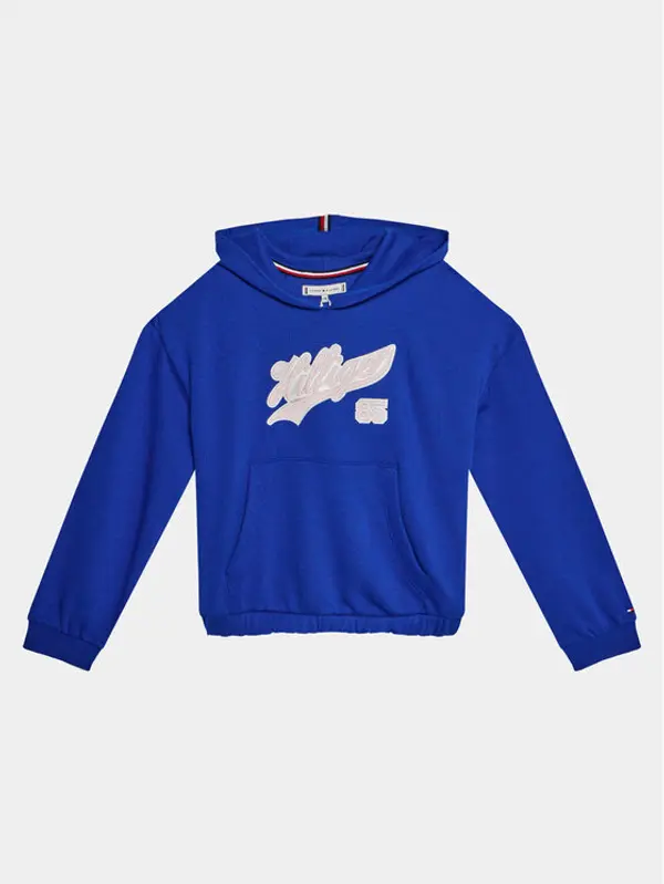 Tommy Hilfiger Tommy Hilfiger Majica dugih rukava Hilfiger Script Hoodie KG0KG07721 Plava Regular Fit