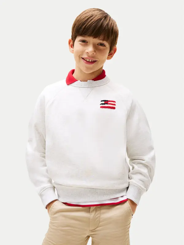 Tommy Hilfiger Tommy Hilfiger Majica dugih rukava KB0KB09571 D Siva Relaxed Fit