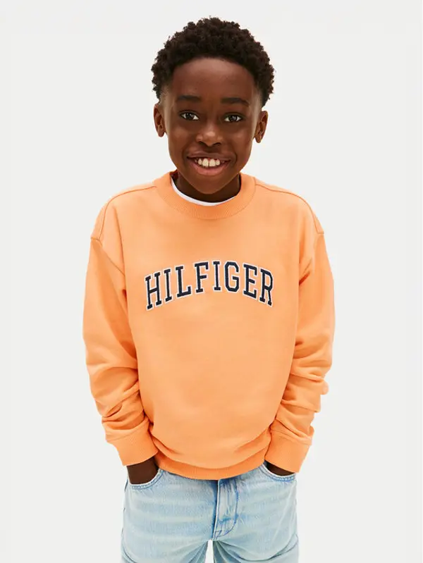 Tommy Hilfiger Tommy Hilfiger Majica dugih rukava KB0KB10404 Narančasta Regular Fit