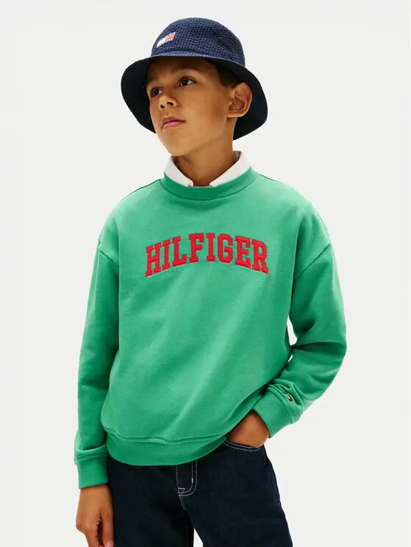 Tommy Hilfiger Tommy Hilfiger Majica dugih rukava KB0KB10404 Zelena Regular Fit