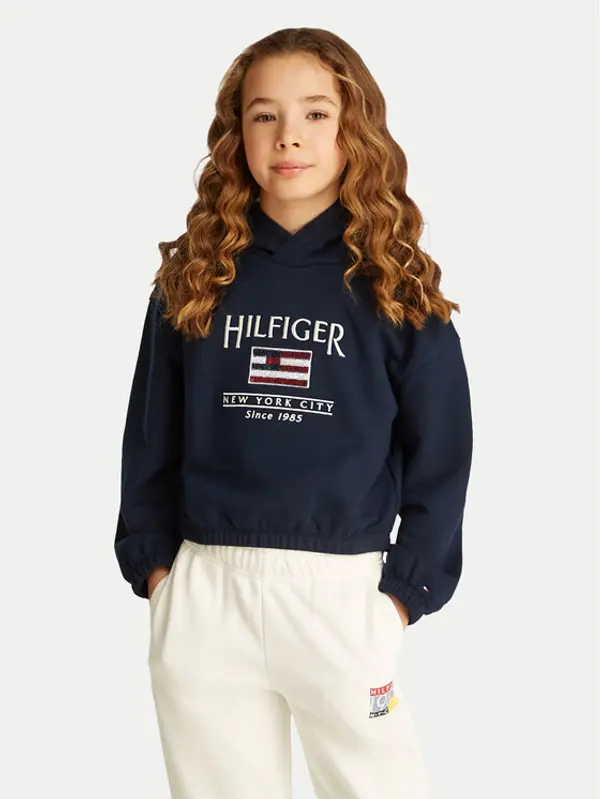 Tommy Hilfiger Tommy Hilfiger Majica dugih rukava KG0KG08558 D Tamnoplava Regular Fit