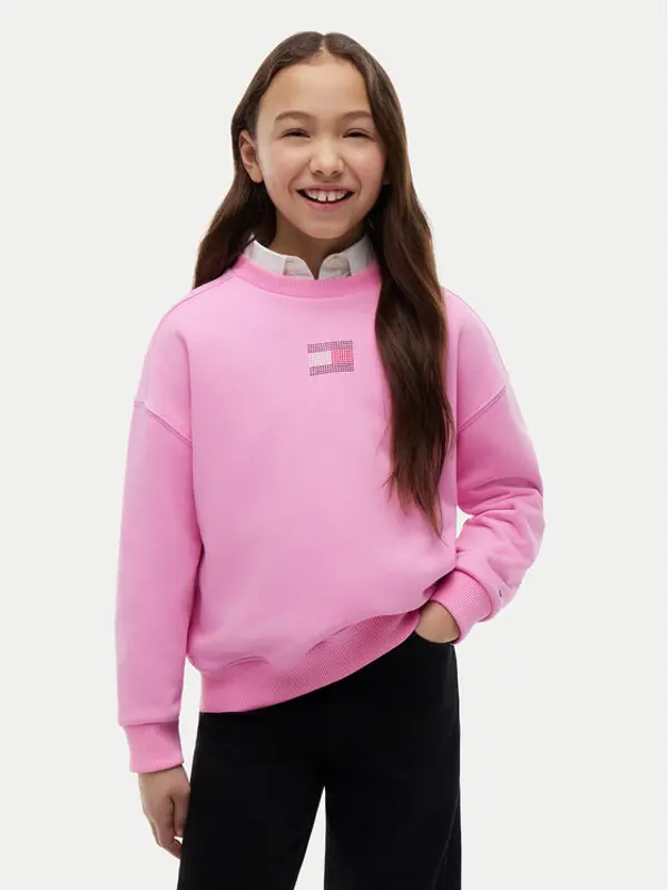 Tommy Hilfiger Tommy Hilfiger Majica dugih rukava KG0KG09490 Ružičasta Regular Fit